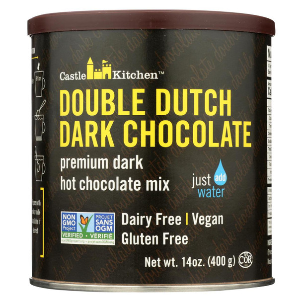 Castle Kitchen Foods Hot Chocolate - Double Dutch Dark Chocolate - Case of 6 - 14 oz