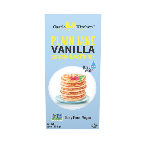 Castle Kitchen Foods - Plain Jane Vanilla Pancake and Waffle Mix - Case of 6 - 16 oz