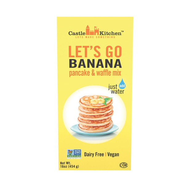 Castle Kitchen Foods - Let's Go Banana Pancake and Waffle Mix - Case of 6 - 16 oz