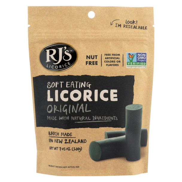 Rj's Licorice Soft Eating Licorice - Original - Case of 8 - 7.05 oz