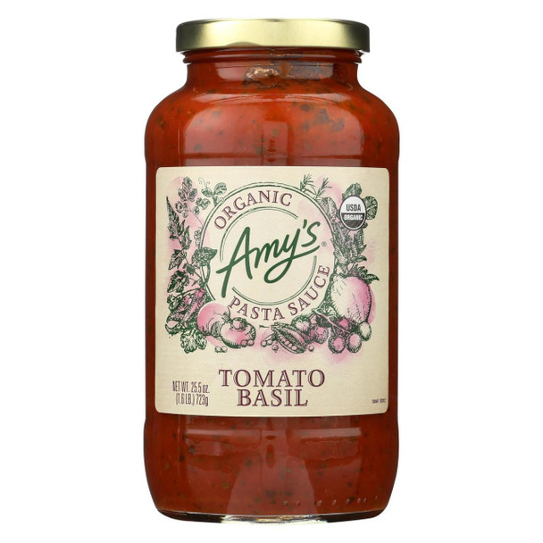 Amy's Pasta Sauce Tomato Basil - Case Of 6 - 25.5 Oz