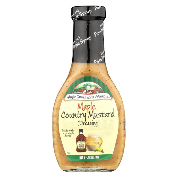 Maple Grove Farms Dressing - Maple Country Mustard - Case of 6 - 8 oz