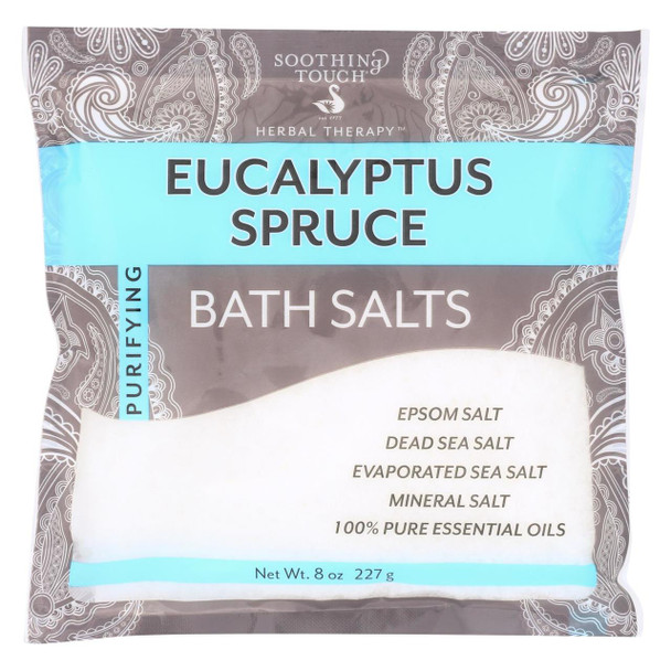 Soothing Touch Bath Salts - Euc Spruce - Case of 6 - 8 oz