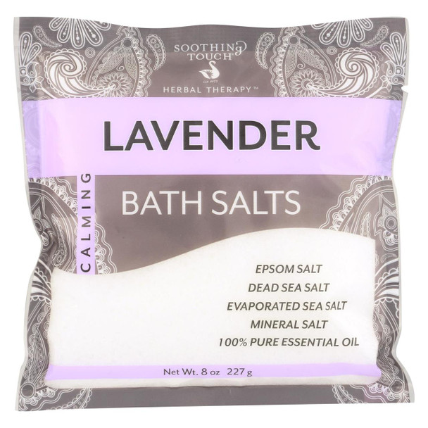 Soothing Touch Bath Salts - Lavender - Case of 6 - 8 oz