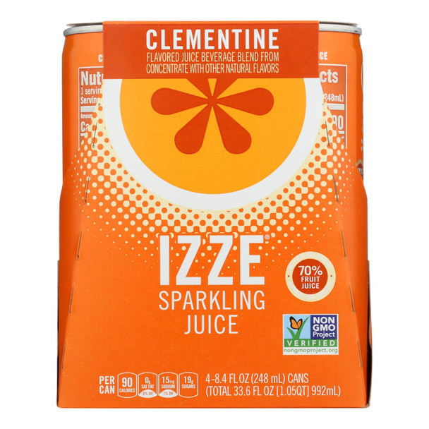 Izze - Can Sparkling Clementine - Case of 6-4/8.4 fl oz.