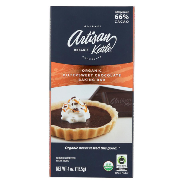 Artisan Kettle Baking Chocolate - Bittersweet - Case of 12 - 4 Oz