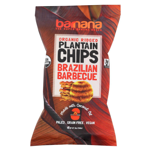 Barnana Plantain Chips - Bbq - Case of 8 - 5.0 oz.