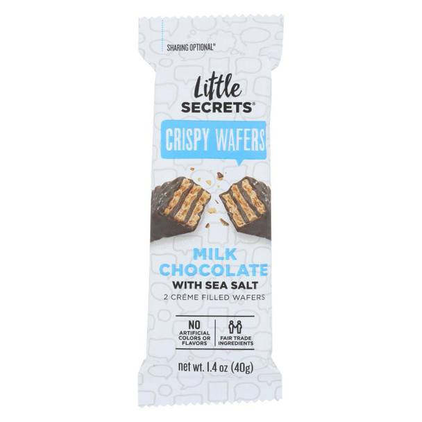 Little Secrets Crispy Wafer - Milk Chocolate With Sea Salt - Case of 12 - 1.4 oz.