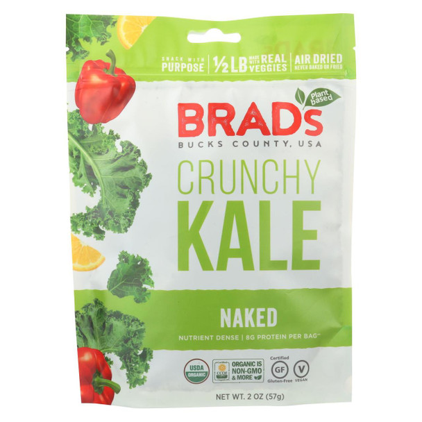 Brad's Plant Based - Raw Crunch - Naked - Case of 12 - 2 oz.