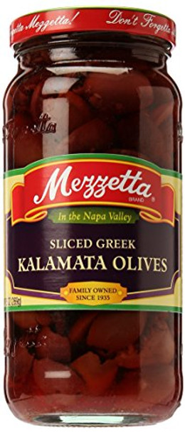 Mezzetta Kalamata Olives - Sliced Greek? - Case of 6 - 9.5 oz.