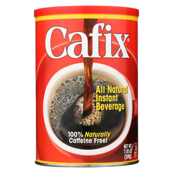 Cafix All Natural Instant Beverage Coffee Substitute - Caffeine Free - Case of 6 - 7.05 oz.
