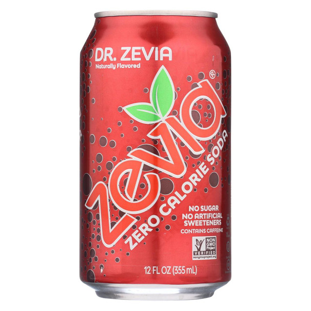 Zevia Soda - Zero Calorie - Dr Zevia - Can - 6/12 oz - case of 4