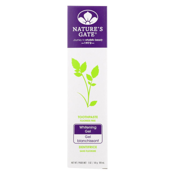Nature's Gate Natural Toothpaste Gel Whitening - 5 oz - Case of 6