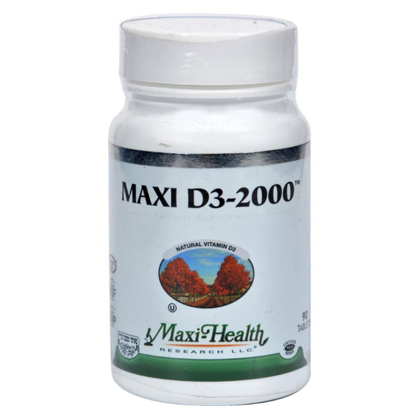 Maxi Health Kosher Vitamins Maxi D3 2000 - 2000 IU - 90 Tablets
