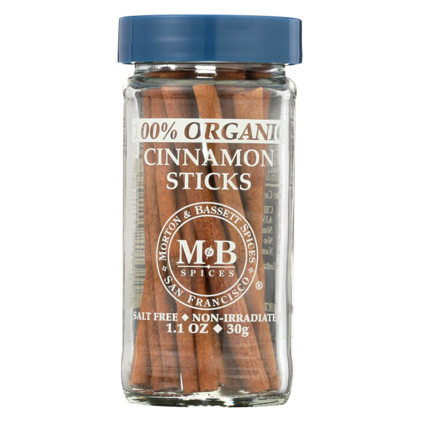 Morton and Bassett Cinnamon Sticks - Cinnamon - Case of 3 - 1.1 oz.