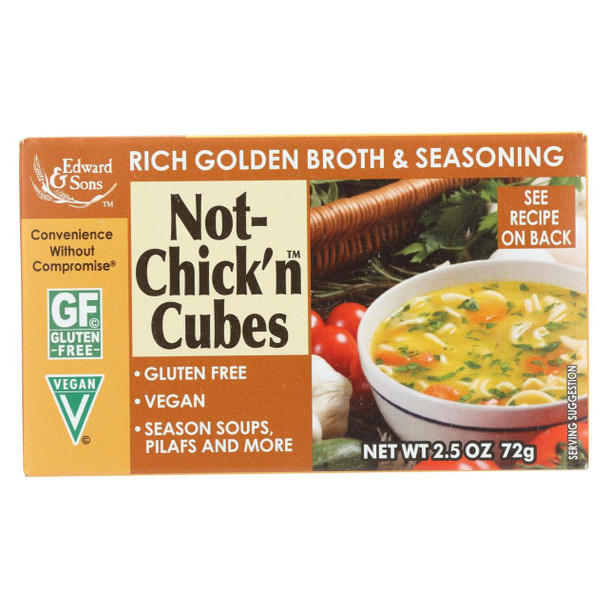 Edwards and Sons Natural Bouillon Cubes - Not Chick n - 2.5 oz - Case of 12