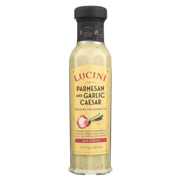 Lucini Italia Bold Vinaigrette - Parmesan & Garlic - Case of 6 - 8.5 fl oz