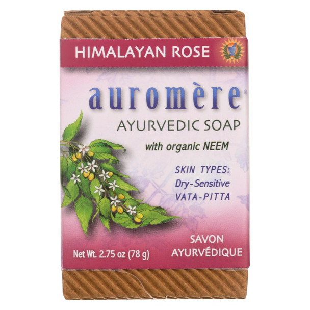 Auromere Ayurvedic Bar Soap Himalayan Rose - 2.75 oz