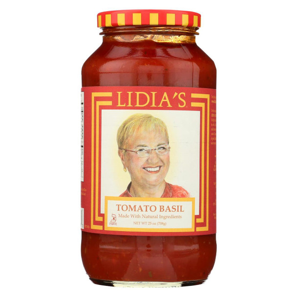 Lidia's Pasta Sauce - Tomato Basil - Case of 6 - 25 Fl oz.