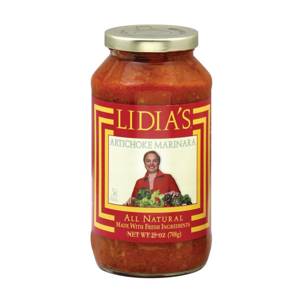 Lidia's Pasta Sauce - Artichoke Marinara - Case of 6 - 25 Fl oz.