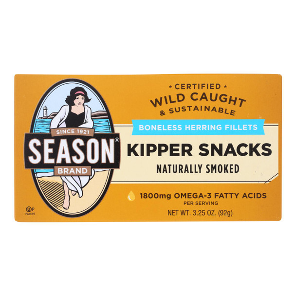 Season Brand Norwegian Kipper - Salt Added - Case of 24 - 3.25 oz.