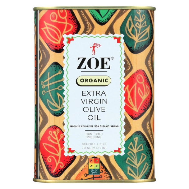 Zoe - Organic Extra Virgin Olive Oil - Case of 6 - 25.5 fl oz.