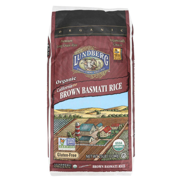 Lundberg Family Farms Organic Rice Brown Basmati - Single Bulk Item - 25LB