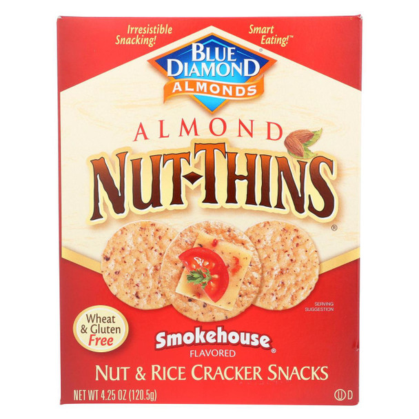 Blue Diamond - Nut Thins - Smokehouse - Case of 12 - 4.25 oz.