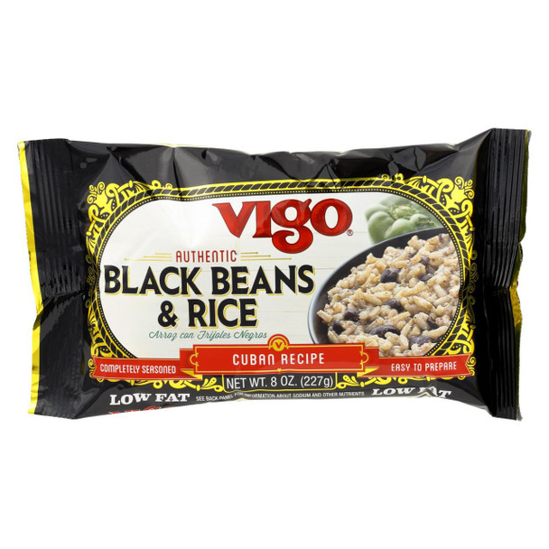 Vigo Black Bean and Rice - Case of 12 - 8 oz.