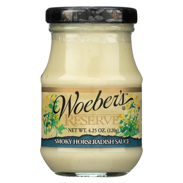 Woeber's Mustard Smoky Horseradish Sauce - Case of 6 - 4.25 oz.