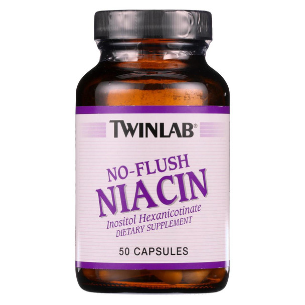 Twinlab No Flush Niacin - 50 Capsules