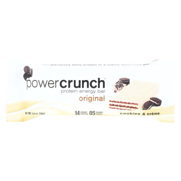 Power Crunch Bar - Cookies and Cream - Case of 12 - 1.4 oz