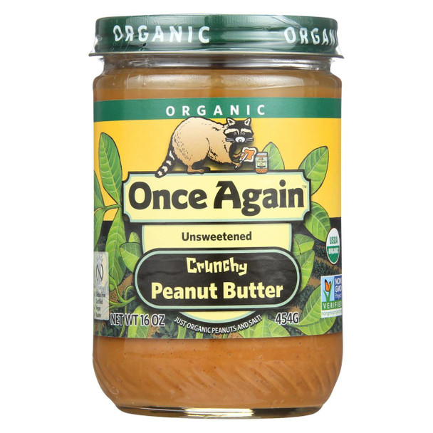 Once Again Peanut Butter - Organic - Crunchy - 16 oz - case of 12