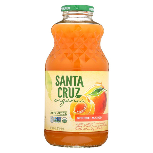 Santa Cruz Organic Juice - Apricot Mango - Case of 12 - 32 Fl oz.