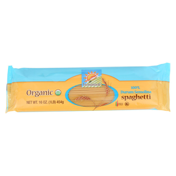 Bionaturae Pasta - Organic - 100 Percent Durum Semolina - Spaghetti - 16 oz - 1 each