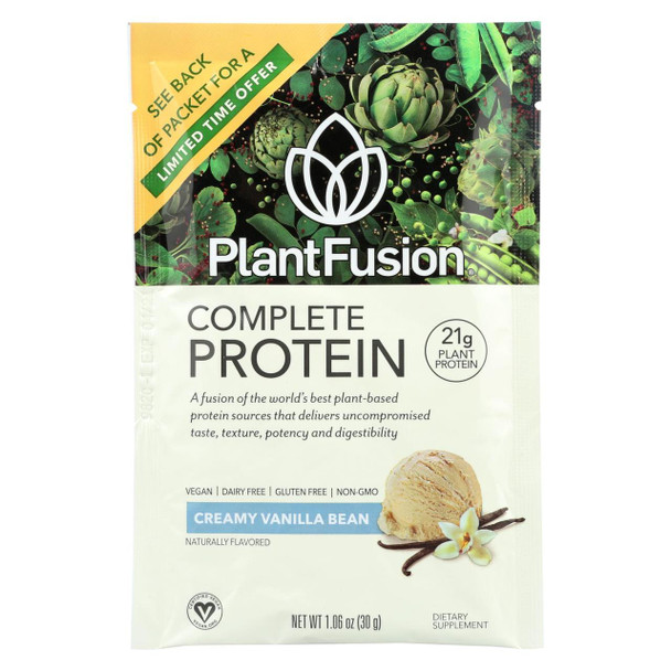 Plantfusion - Complete Protein - Vanilla Packets - Case of 12 - 30 Grams