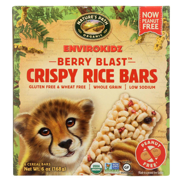 Envirokidz - Crispy Rice Bars - Berry Blast - Case of 6 - 6 oz.