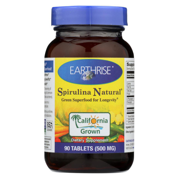 Earthrise Spirulina - 500 mg - 90 Tablets