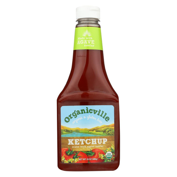 Organic Ville Organic Ketchup - Tomato - Case of 12 - 24 oz.