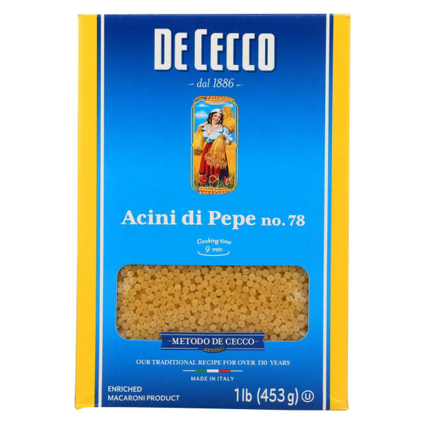 De Cecco Pasta - Pasta - Ancini Di Pepe - Case of 20 - 16 oz.