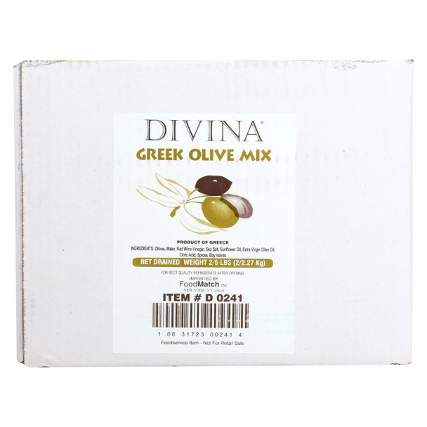 Divina Greek Olive Mix - Case of 10 - 1 lb.