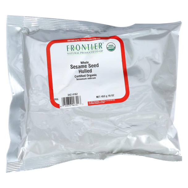 Frontier Herb Sesame Seeds - Organic - Hulled - Bulk - 1 lb