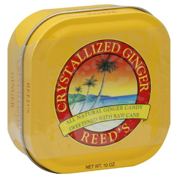 Reed's Ginger Beer Crystallized Ginger - Original Tin - Case of 8 - 10 oz.