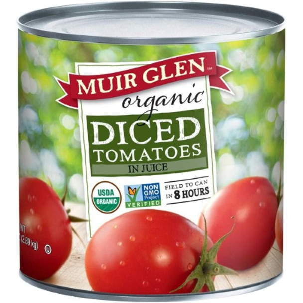 Muir Glen Organic Diced Tomatoes - Case of 6 - 102 oz