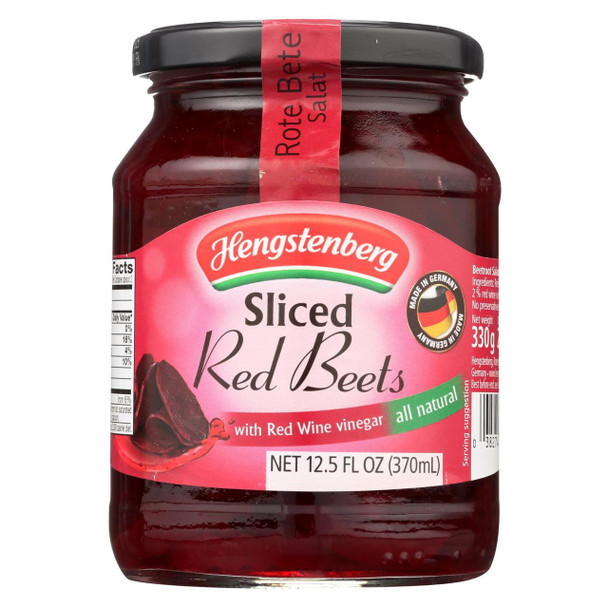 Hengstenberg Sliced Red Beets - Case of 6 - 12.5 oz.