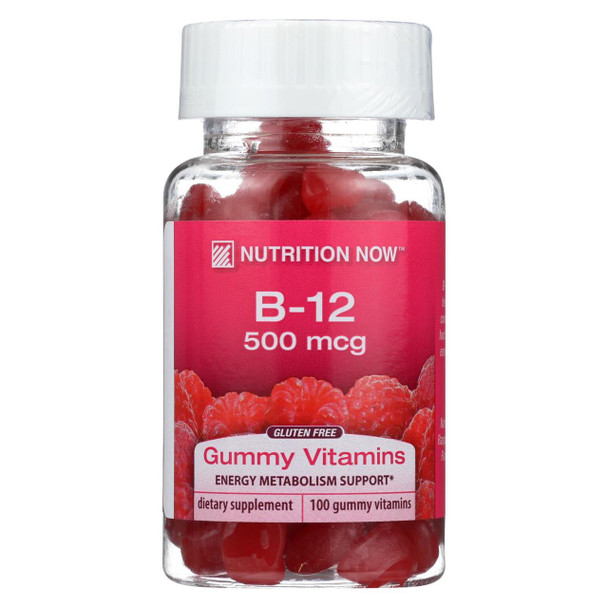 Nutrition Now Vitamin B-12 Gummy Vitamins Raspberry - 100 Gummies