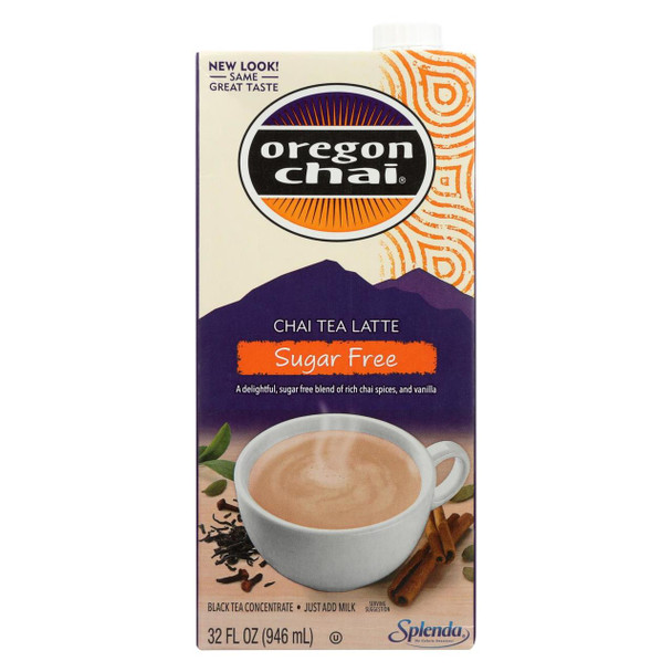 Oregon Chai Tea Latte Concentrate - Sugar Free - Case of 6 - 32 Fl oz.