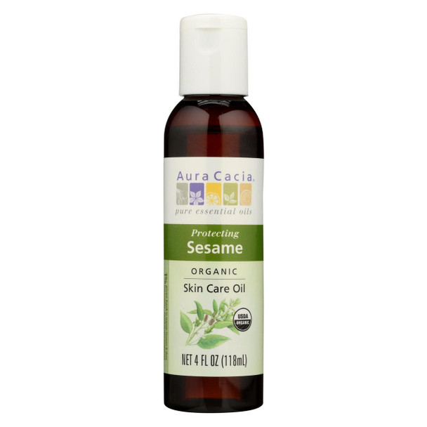 Aura Cacia - Organic Aromatherapy Sesame Oil - 4 fl oz