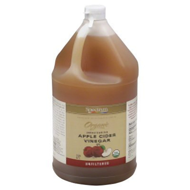 Spectrum Naturals Organic Unfiltered Apple Cider Vinegar - Case of 4 - 1 Gal