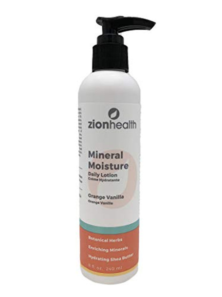 Zion Health Lotion - Adama Mineral Moisture Intense Daily - Orange Vanilla - 8 oz